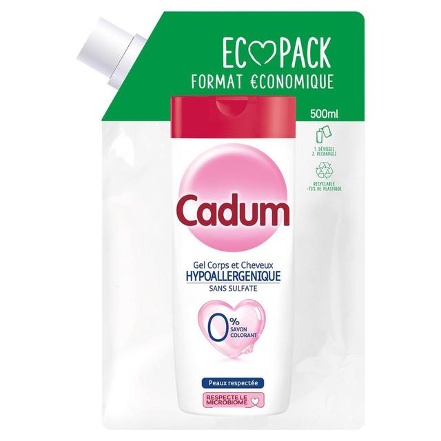 3600551136202 - Cadum - Gel douche Ecopack Corps & Cheveux Hypoallergénique Camomille
