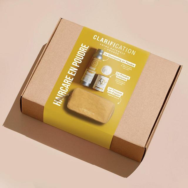 3770021147202 - Clarification - Coffret Haircare en poudre, Shampoing, Shampoing Sec et Trousse