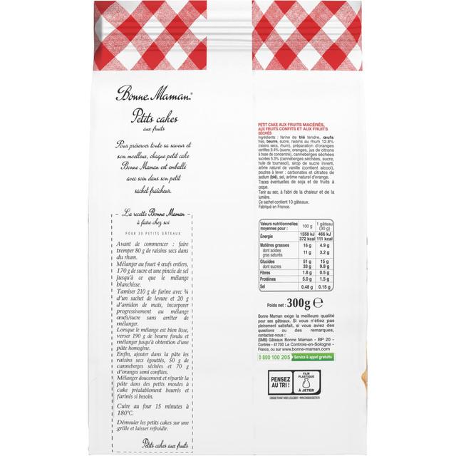 3178530407402 - Bonne Maman - Petit cake aux fruits x10