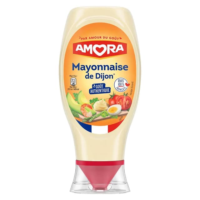 8711200548002 - Amora - Mayonnaise de Dijon en Flacon Souple Squeeze Top Down