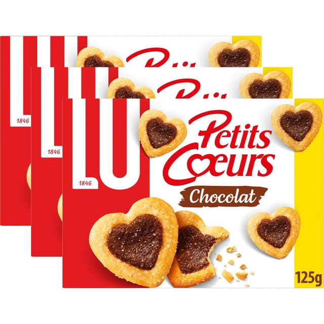 3056440032696 - Lu - Biscuit feuilletés au chocolat Petits Cœurs