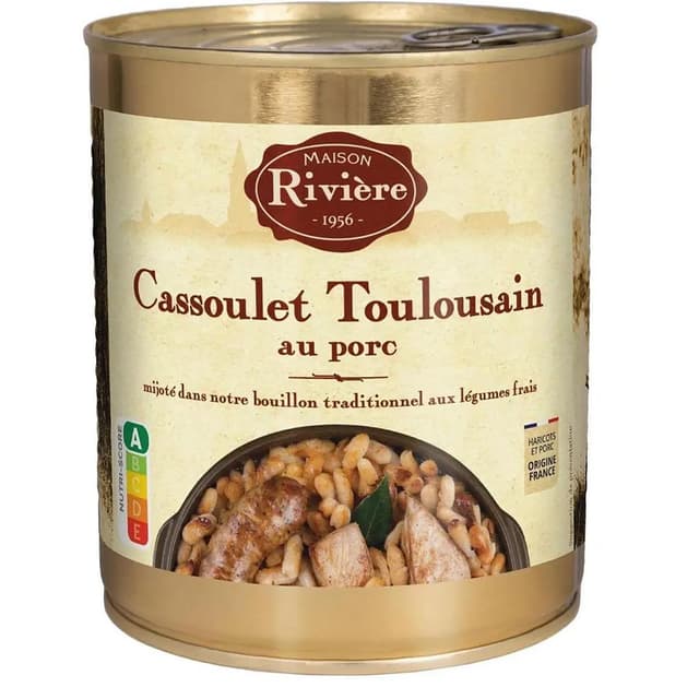 3375644008802 - Maison Rivière - Cassoulet Toulousain au Porc en conserve pour 2