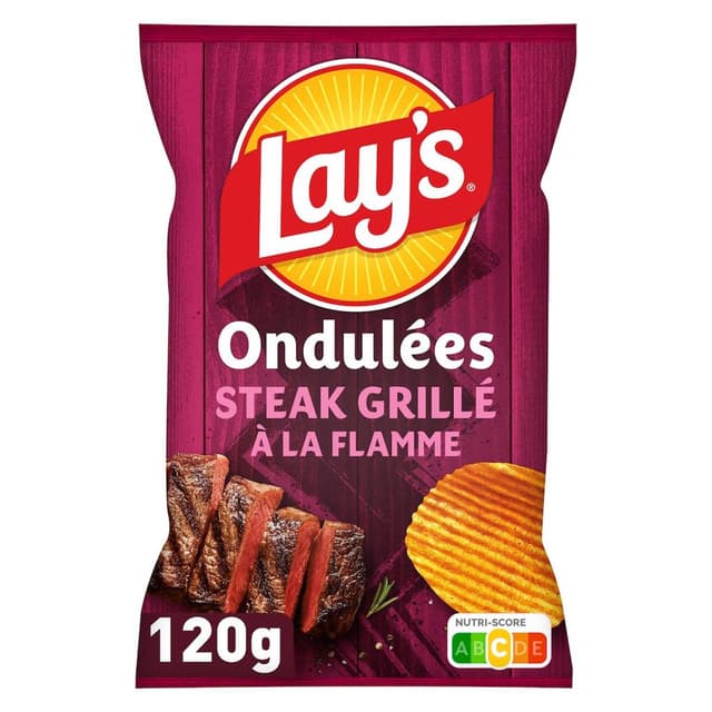 3168930179702 - Lay's - Chips Ondulees Steak grillé