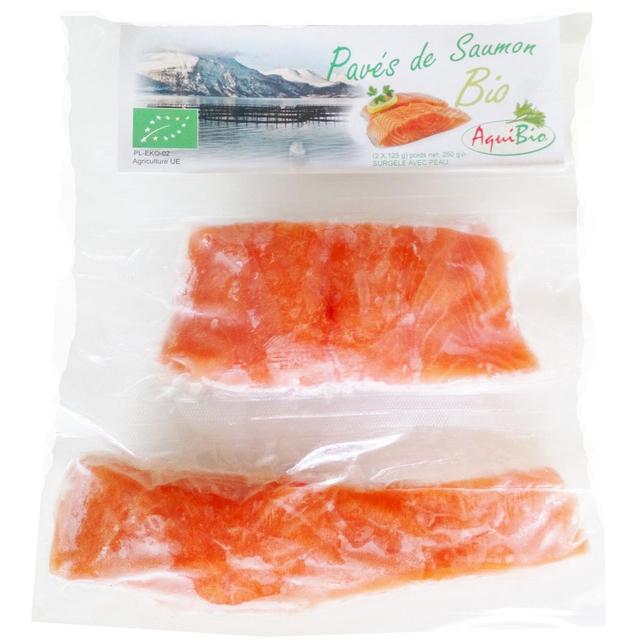 3516459921003 - Aquibio - Pavés de saumon Bio avec peau
