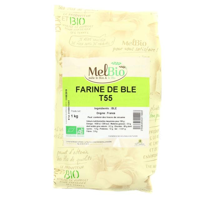 3556355011903 - Melbio - Farine de blé bio T55