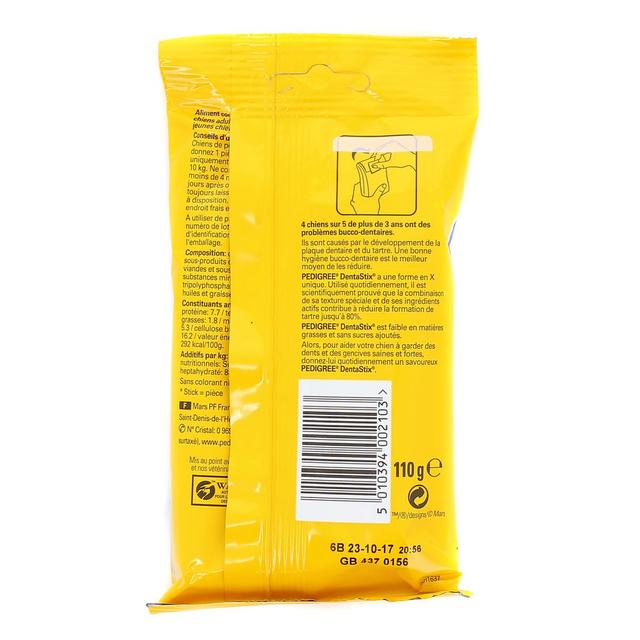 5010394002103 - Pedigree - Dentastix Daily Oral Care - Bâtonnets Hygiène Bucco-Dentaire pour petit chien x7