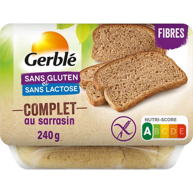 3175681272903 - Gerblé Sans Gluten Sans Lactose - Pain complet sarrasin sans gluten et sans lactose
