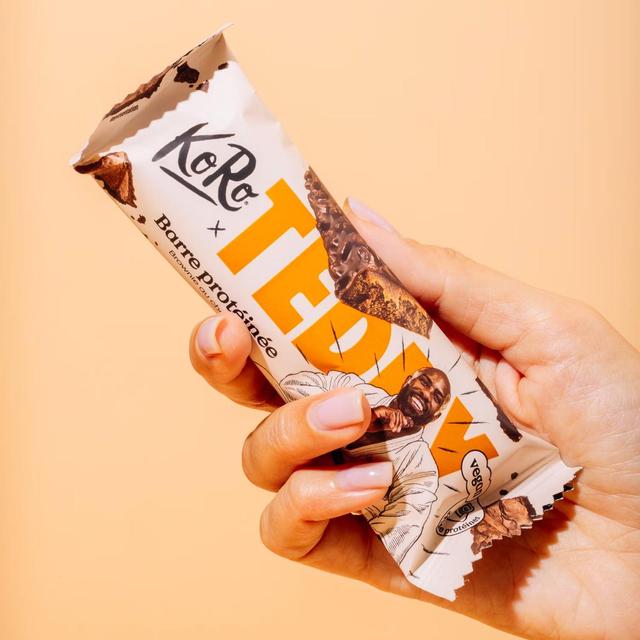 4255582813203 - Koro - Barre protéinée vegan au chocolat brownie Teddy Riner