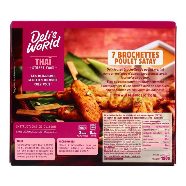 3760184013803 - Deli's World - Brochettes de poulet Satay