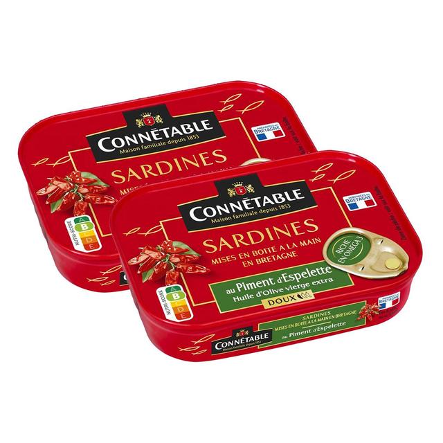 2050000394003 - Connetable - Sardines à l'Huile d'Olive Vierge Extra et piment d'Espelette Doux