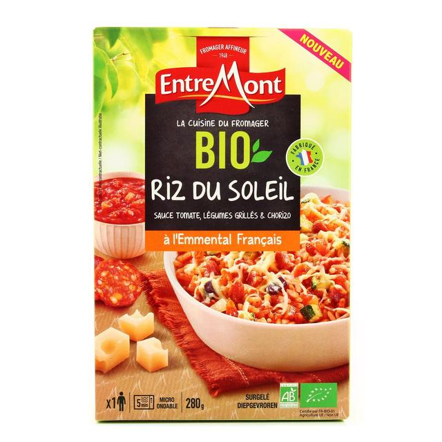 3251516255003 - Entremont - Cuisine du Fromager- Riz du Soleil Bio- Légumes grillés, chorizo, sauce tomate et Emmental Français