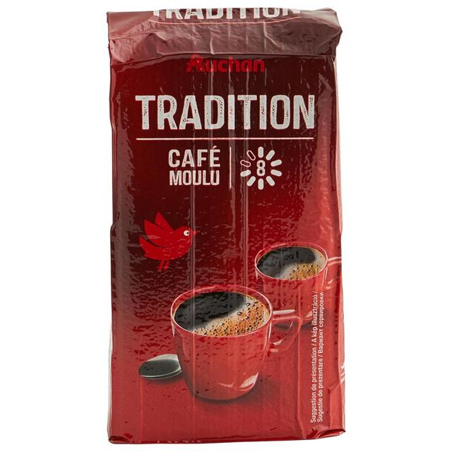 3245678075203 - Auchan - Café moulu tradition intensité 8