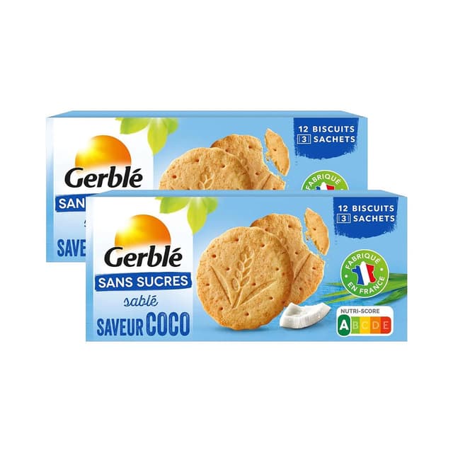 3175681116832 - Gerblé Sans Sucres - 12 Biscuits saveur coco sans sucres