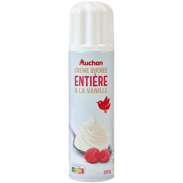 3596710335503 - Auchan - Crème fouettée entière sucrée à la vanille 30%mg UHT