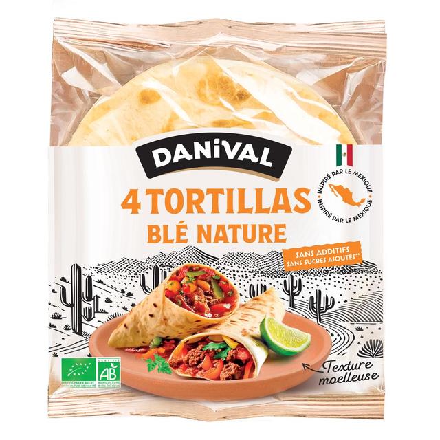 3431590015803 - Danival - Wraps tortillas nature bio x4