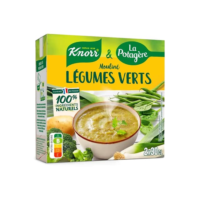 8720182646903 - Knorr & La Potagère - Mouliné de Légumes Verts Soupe liquide en brique individuelle