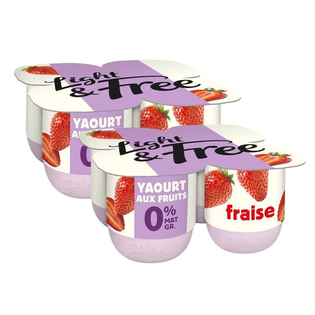 2050000378003 - Light&Free - Yaourts Fraise 0%mg