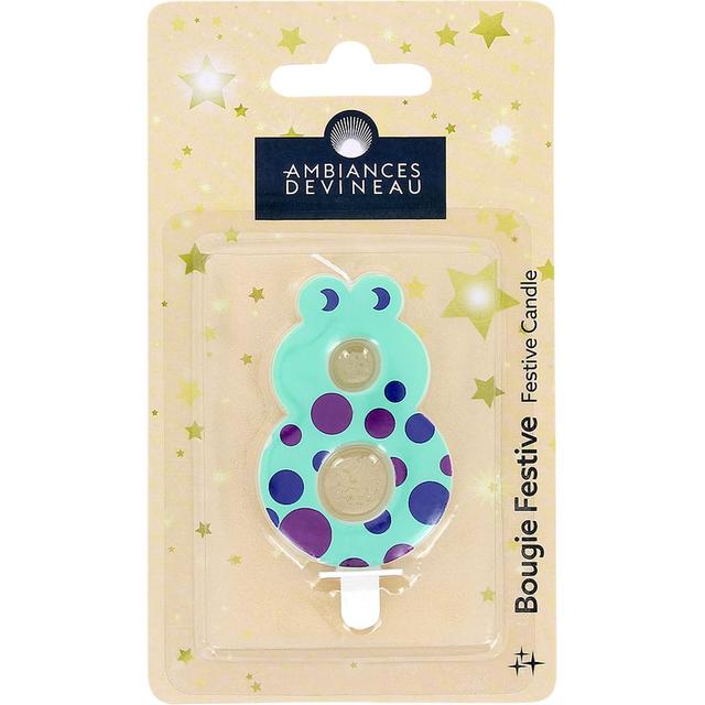 3482356828403 - Ambiances Devineau - Bougie chiffre 8 Grenouille