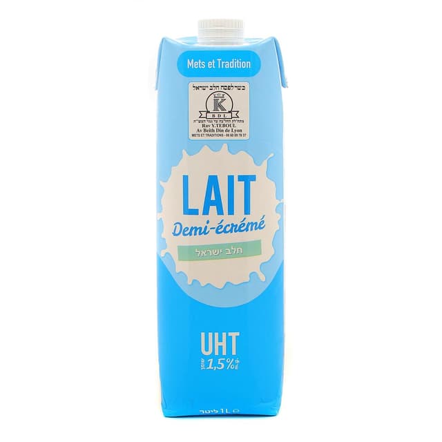 5419980618603 - Mets et Tradition - Lait demi-écrémé UHT