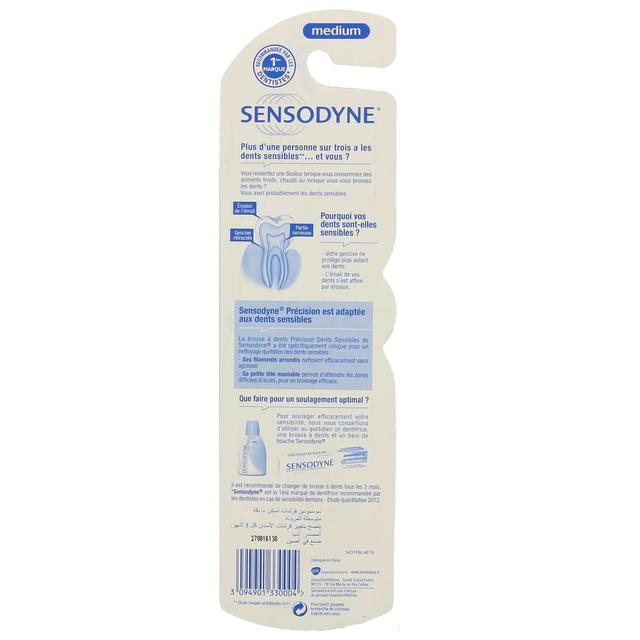 3094901330004 - Sensodyne - Brosse à dents Précision dents sensibles Medium