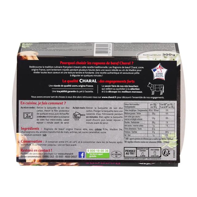 3181238930004 - Charal - Rognons de Boeuf Sauce au Vin de Madère