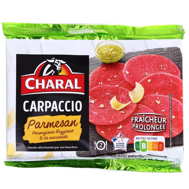 3181232180504 - Charal - Carpaccio de Boeuf Parmesan Mariné Huile d'Olive et Parmigiano Reggiano AOC