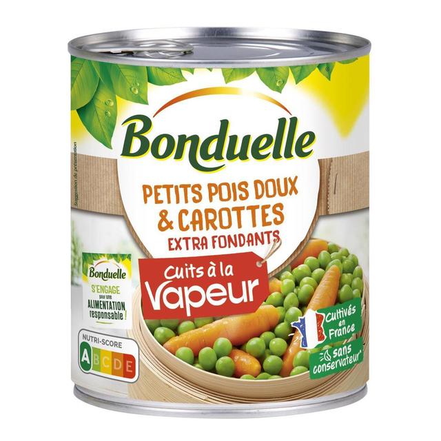 3083681130904 - Bonduelle - Petits pois et carottes cuits à la vapeur