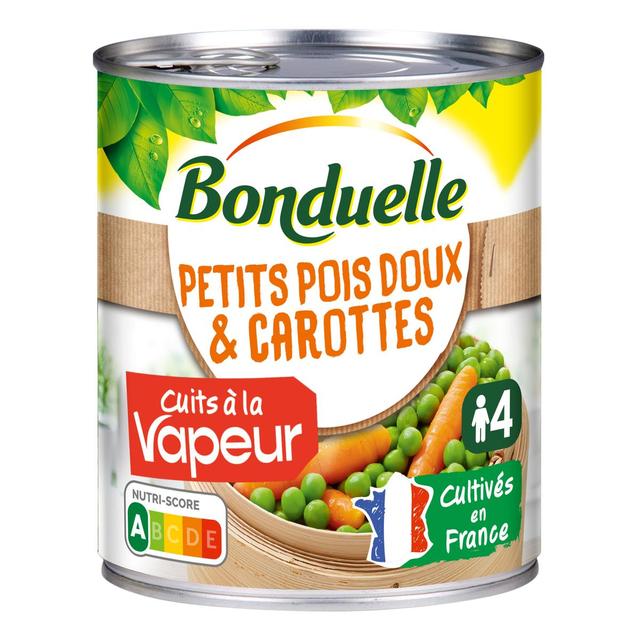 3083681130904 - Bonduelle - Petits pois et carottes cuits à la vapeur
