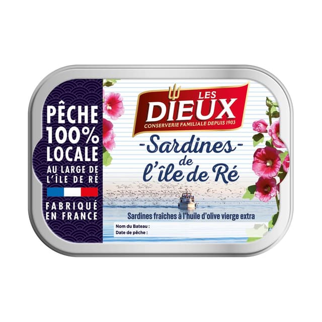 3188720001204 - Les Dieux - Sardines de l'Ile de Ré à l'huile d'olive vierge extra en conserve