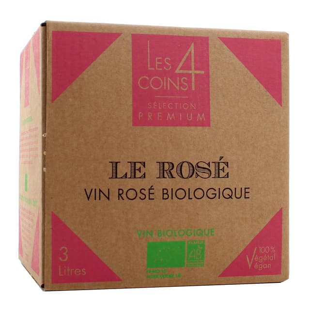 3760056651904 - Vin De France rosé - Les 4 Coins Bio