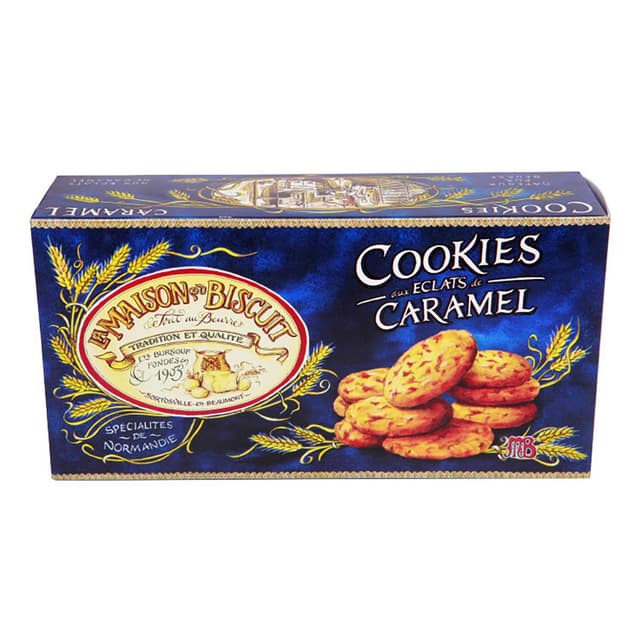 3449610272204 - La Maison Du Biscuit - Cookies aux Eclats de caramel d'Isigny au beurre salé - Biscuits artisanaux de tradition