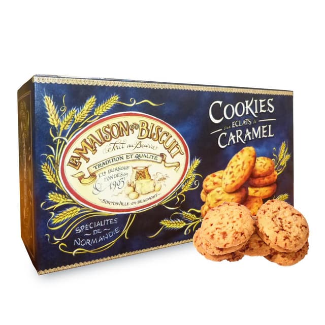 3449610272204 - La Maison Du Biscuit - Cookies aux Eclats de caramel d'Isigny au beurre salé - Biscuits artisanaux de tradition