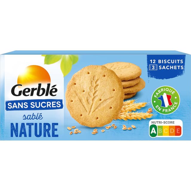 3175681134904 - Gerblé Sans Sucres - 12 Sablés nature sans sucres