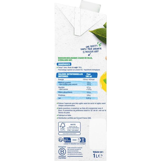 3229820019604 - Bjorg - Soja Sans Sucres Ajoutés Boisson Végétale Bio