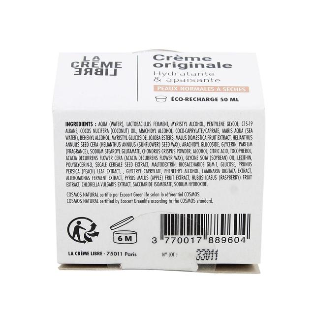 3770017889604 - La Crème Libre - Crème hydratante apaisante recharge