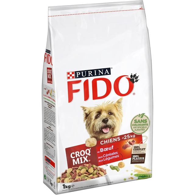 3222270001205 - Purina - Fido - Croquettes Bœuf Légumes CROQ MIX pour petit et moyen chien
