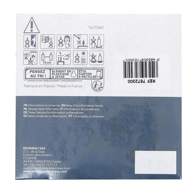 3482356723388 - Ambiances Devineau - 4 Bougies non parfumée Rouge