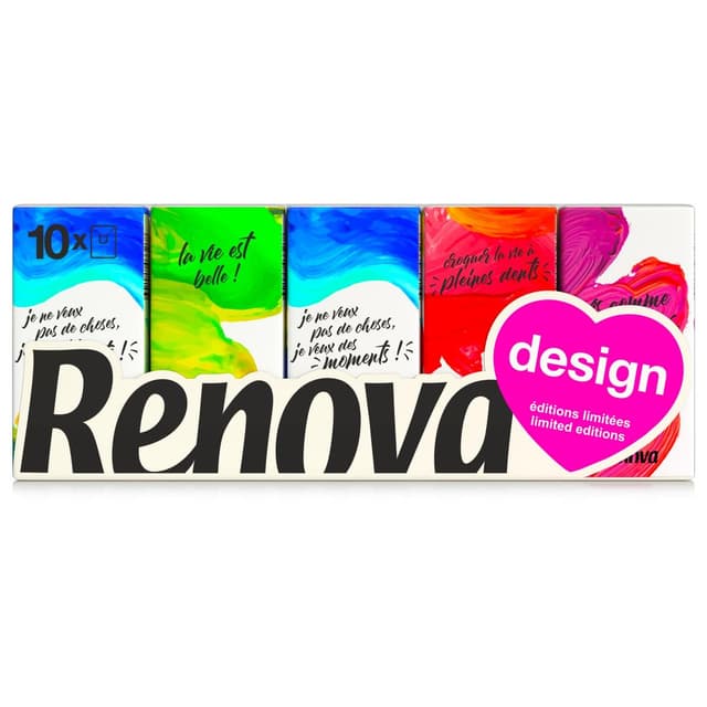 5601028033305 - RENOVA - Mouchoirs étui 4 épaisseurs festive