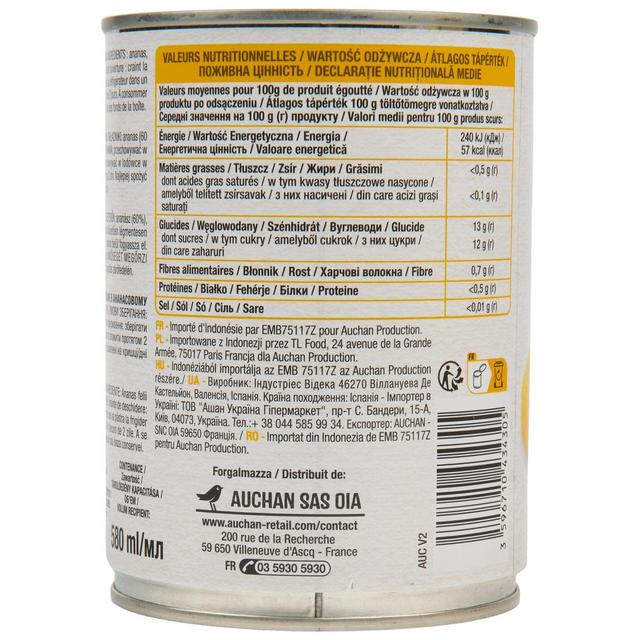 3596710434305 - Auchan - Ananas en tranches au jus