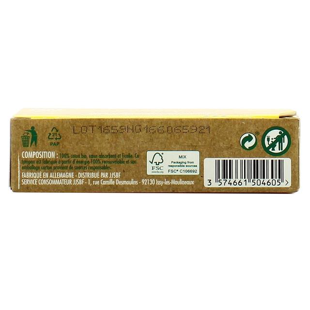 3574661504605 - Nett - Tampon sans applicateur flux normal 100% coton bio