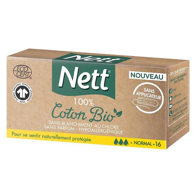 3574661504605 - Nett - Tampon sans applicateur flux normal 100% coton bio