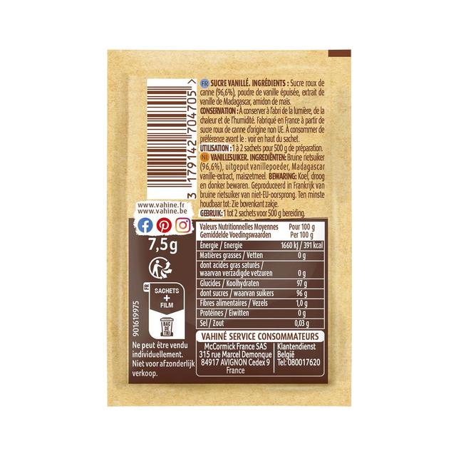 3179142704705 - Vahine - Sucre vanillé Madagascar