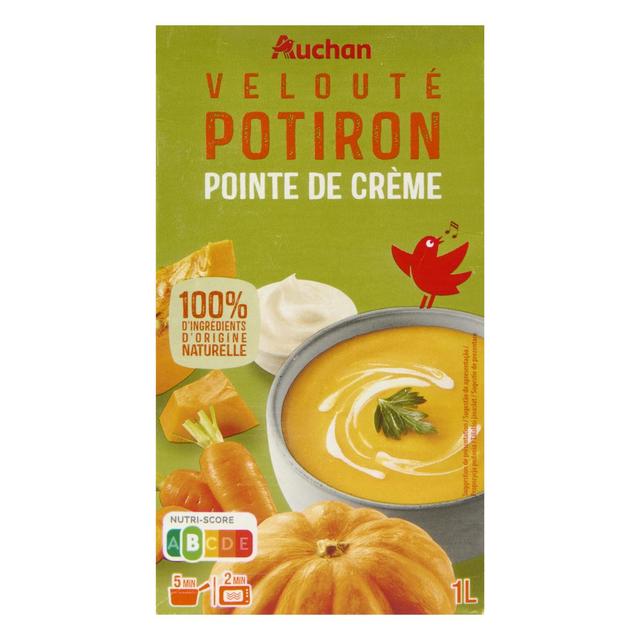 3596710494705 - Auchan - Soupe velouté de potiron avec une pointe de crème