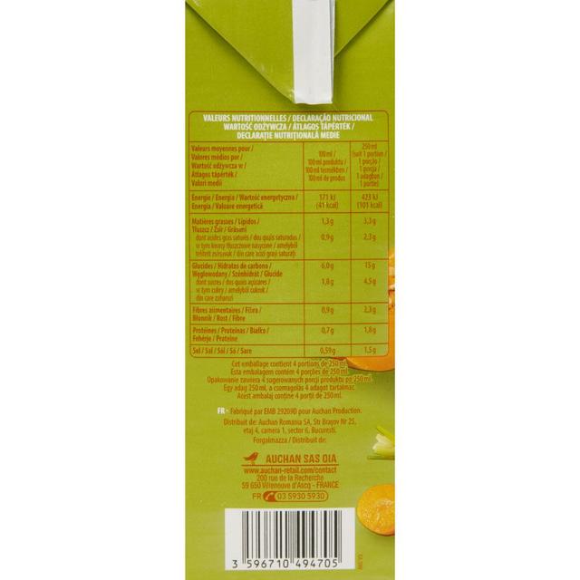 3596710494705 - Auchan - Soupe velouté de potiron avec une pointe de crème