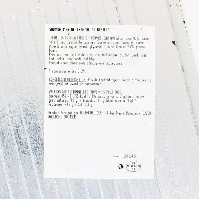 3760105176105 - Océan Délices - Saumon Mariné Basilic