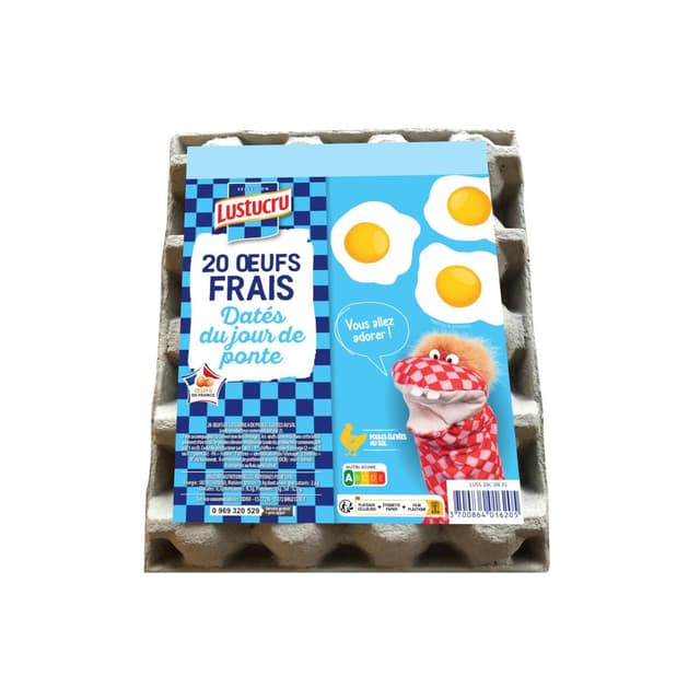 3700864016205 - Lustucru - Oeufs de poule élevées au sol