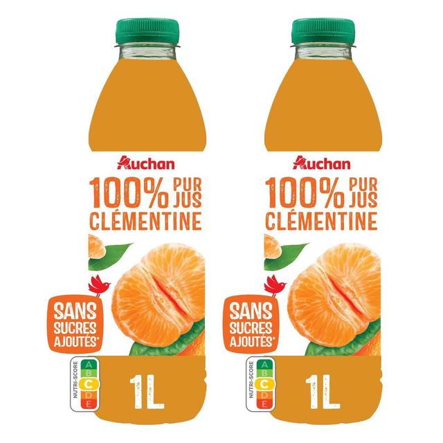 2050000406805 - Auchan - Pur jus de clémentine sans sucres ajoutés