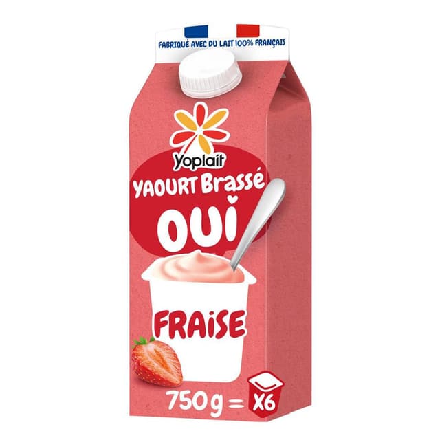 3329770087705 - Yoplait - Yaourt brassé fraise en brique