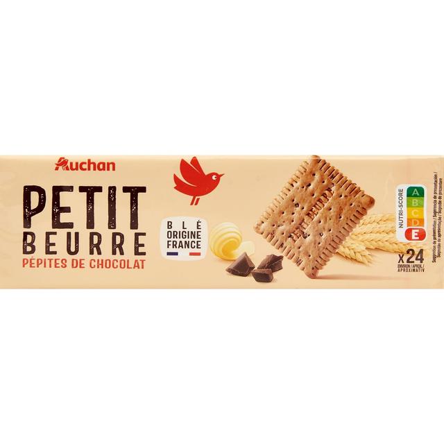 3596710348305 - Auchan - Biscuits petit beurre aux pépites de chocolat