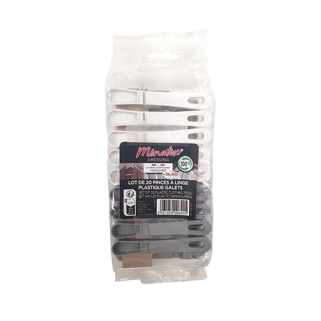 3061050008405 - Ménatex - Pinces à linge plastique galets